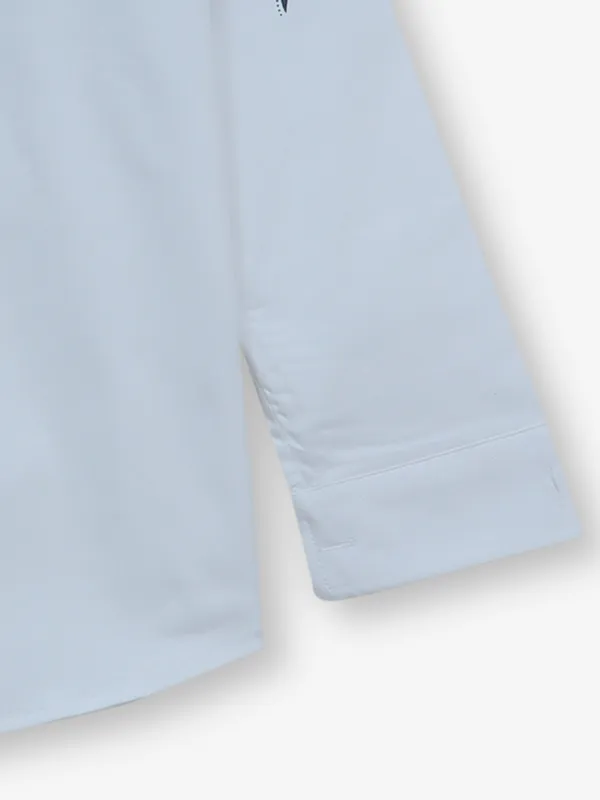 BLAZO printed white cotton shirt for boys
