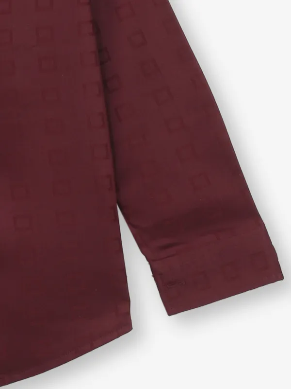 BLAZO printed wine cotton shirt for boys
