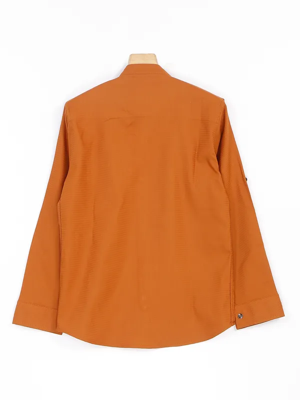 Blazo rust orange cotton boys shirt