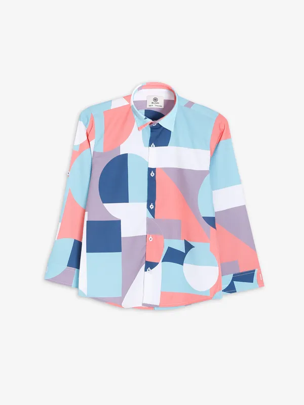 Blazo sky blue printed shirt