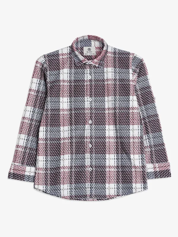 Blazo white and wine checks shirt