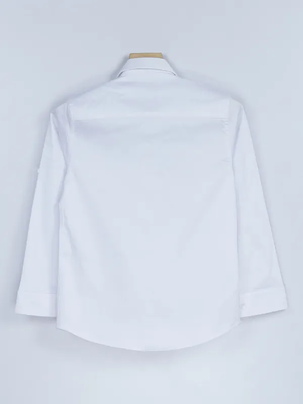 Blazo white cotton half sleeves shirt