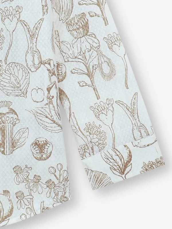 BLAZO white printed cotton shirt for boys