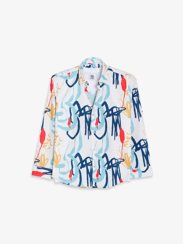 Blazo white printed shirt