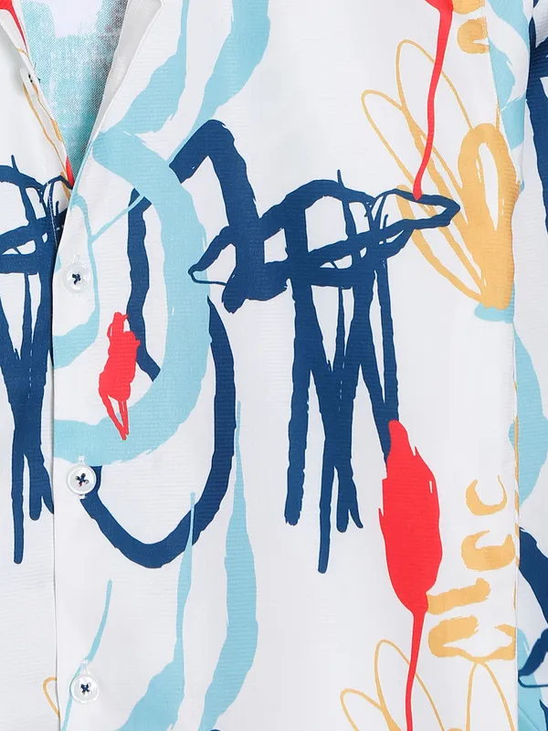 Blazo white printed shirt