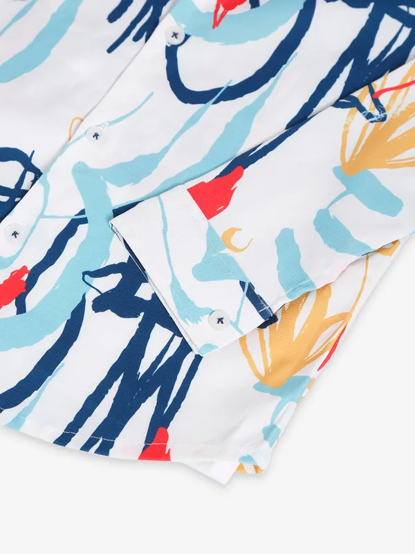 Blazo white printed shirt