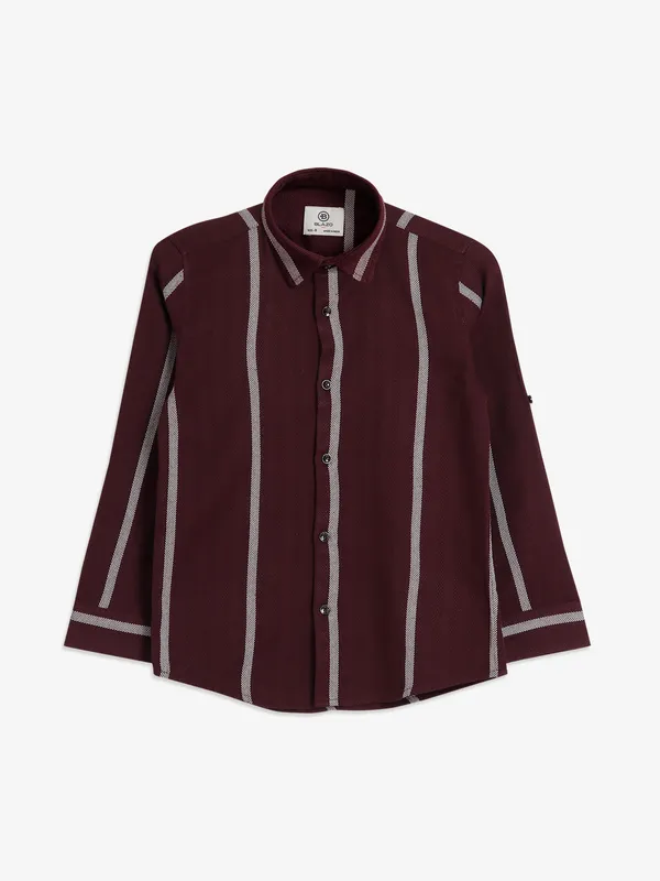Blazo wine stripe knitted shirt
