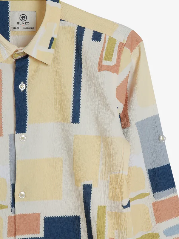 Blazo yellow printed shirt