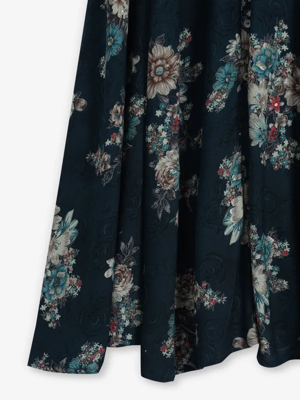 Blue charm printed casual kurti