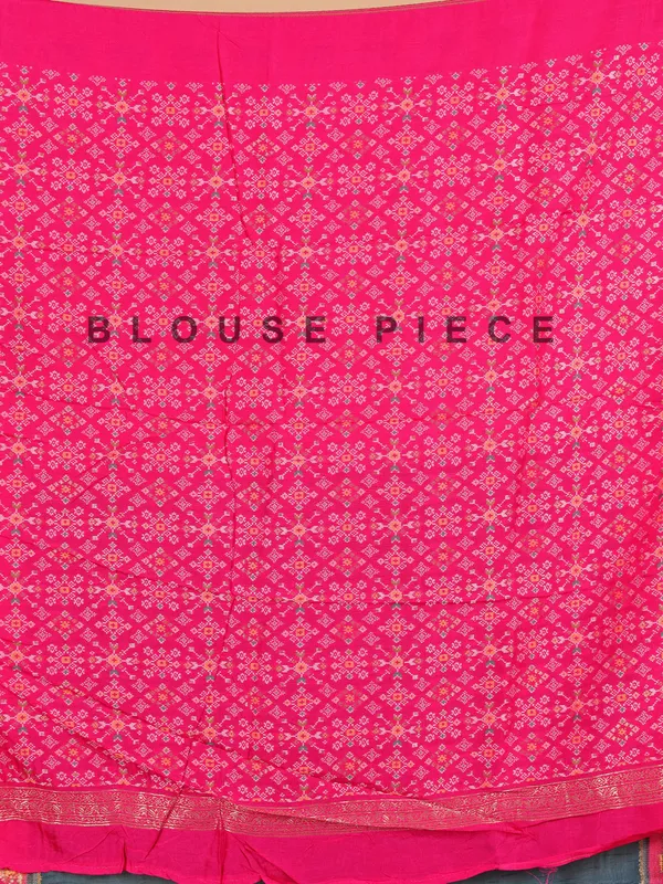 Blue patola silk zari weaving saree for women