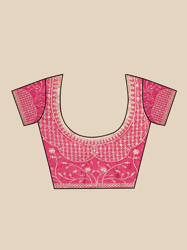 Blue silk plain saree for festive celebration