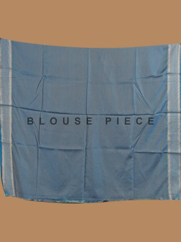 Blue silk saree with chic motif pattern