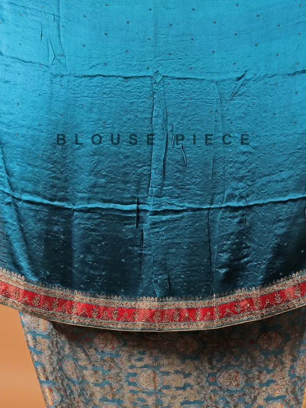 Blue wedding wear modal silk saree