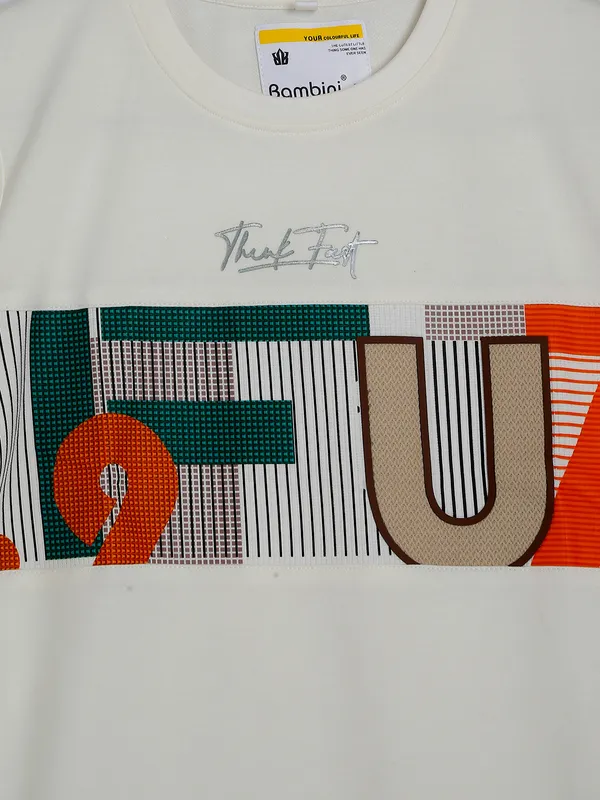 Bmbini white cotton t-shirt