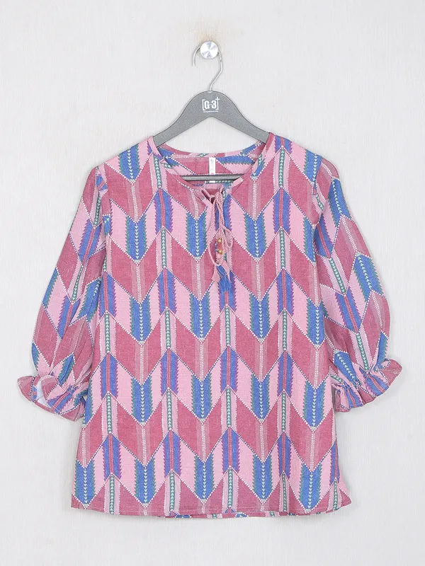 Boom amazing multi color printed cotton casual wear top