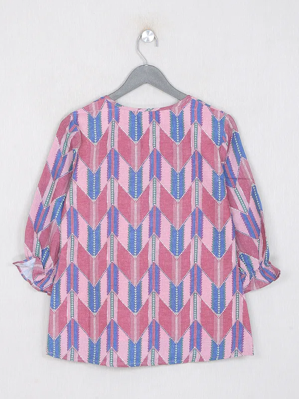 Boom amazing multi color printed cotton casual wear top