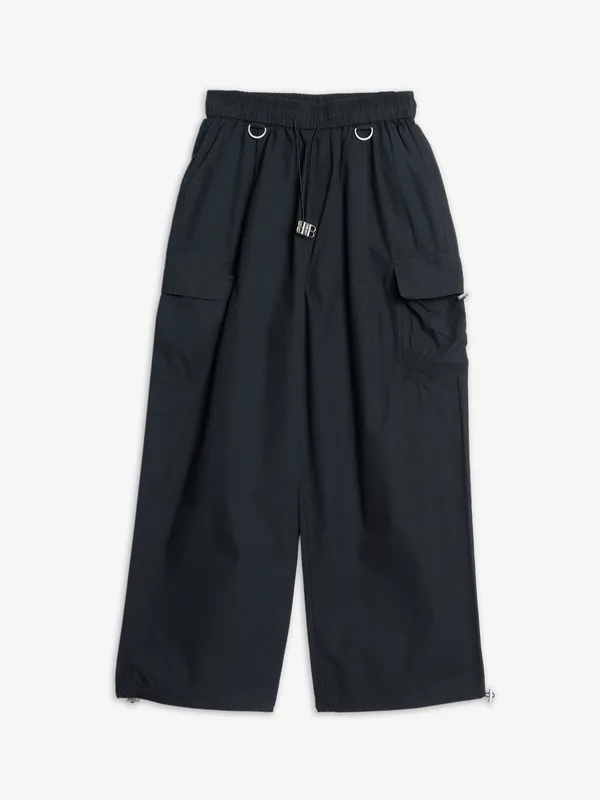 Boom black cotton ankle pant
