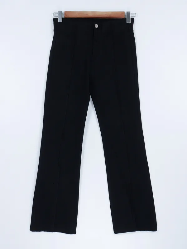 Boom black plain lycra pant