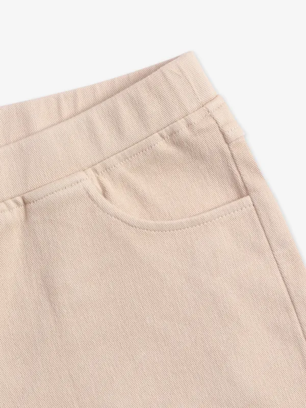 Boom cotton beige ankle length jeggings