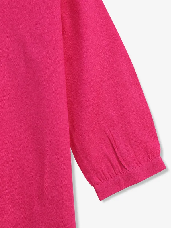 BOOM cotton plain magenta top