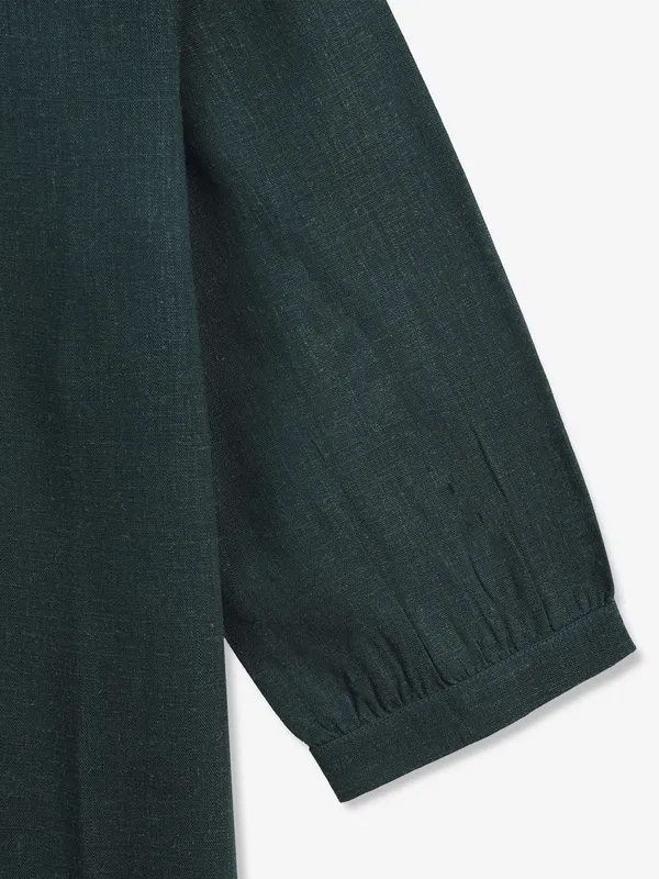 BOOM dark green plain cotton top