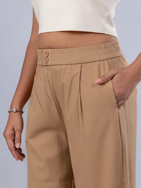 BOOM khakhi cotton casual wear women pant