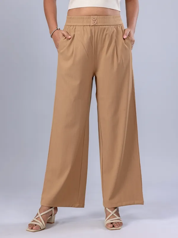 BOOM khakhi cotton casual wear women pant
