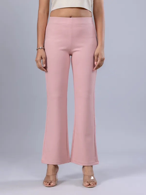 BOOM light pink lycra pant for women