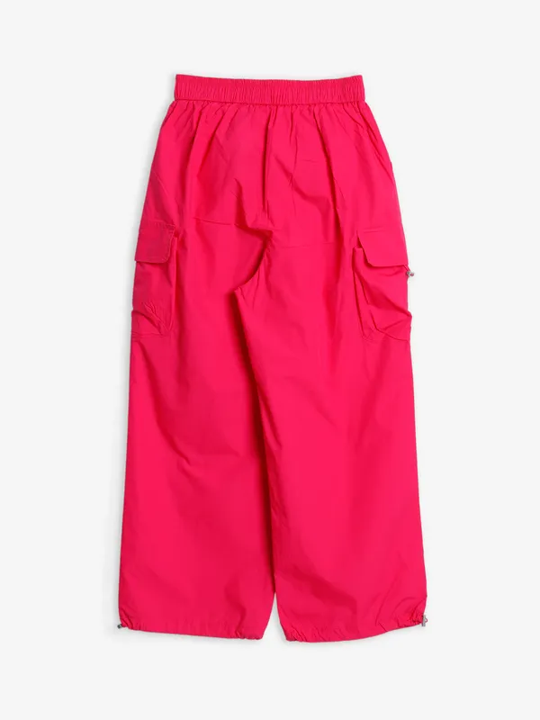 Boom magenta cotton ankle pant