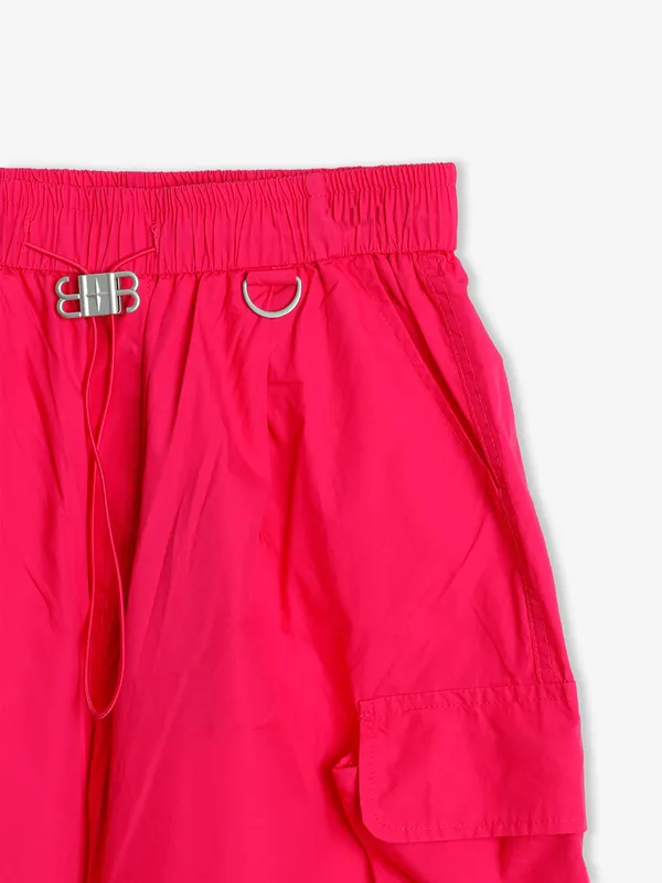Boom magenta cotton ankle pant