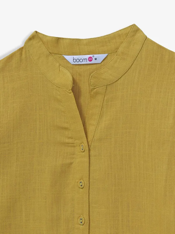 BOOM mustard yellow cotton top