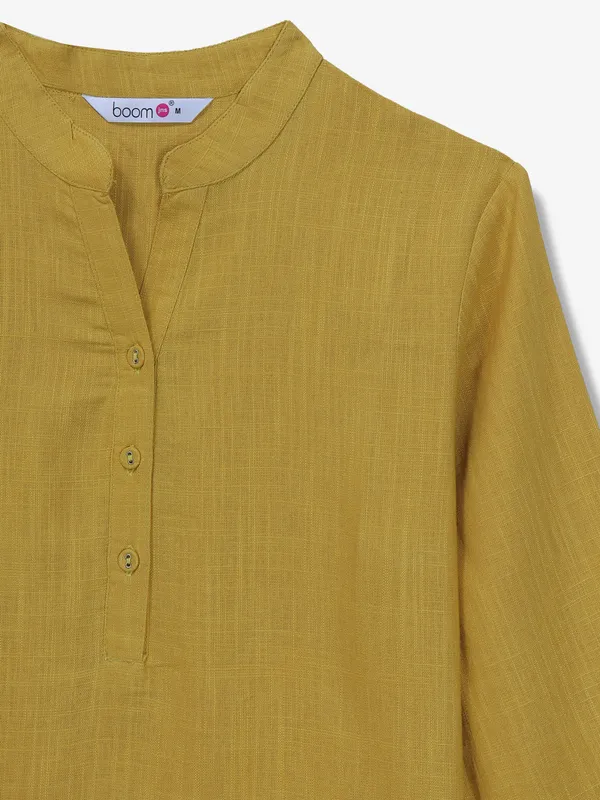 BOOM mustard yellow cotton top