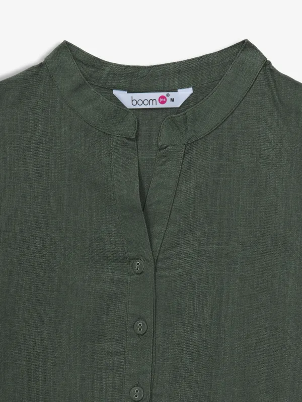 BOOM olive cotton top