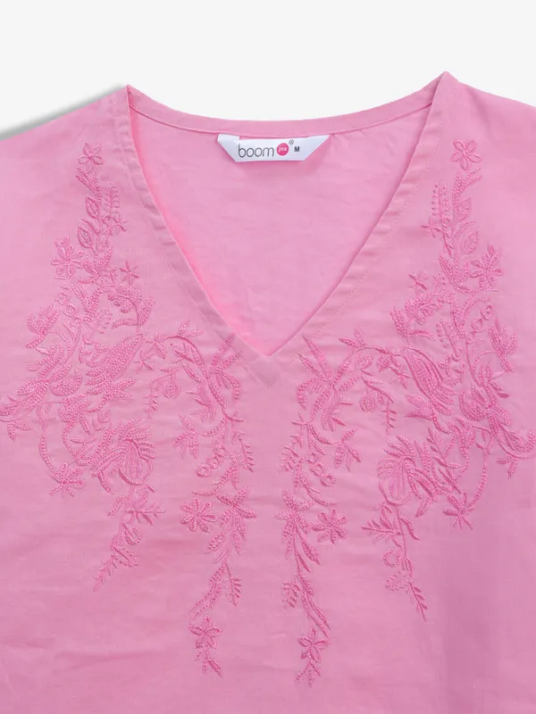 BOOM pink linen top
