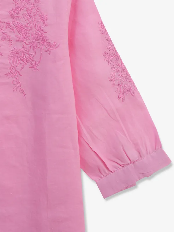 BOOM pink linen top