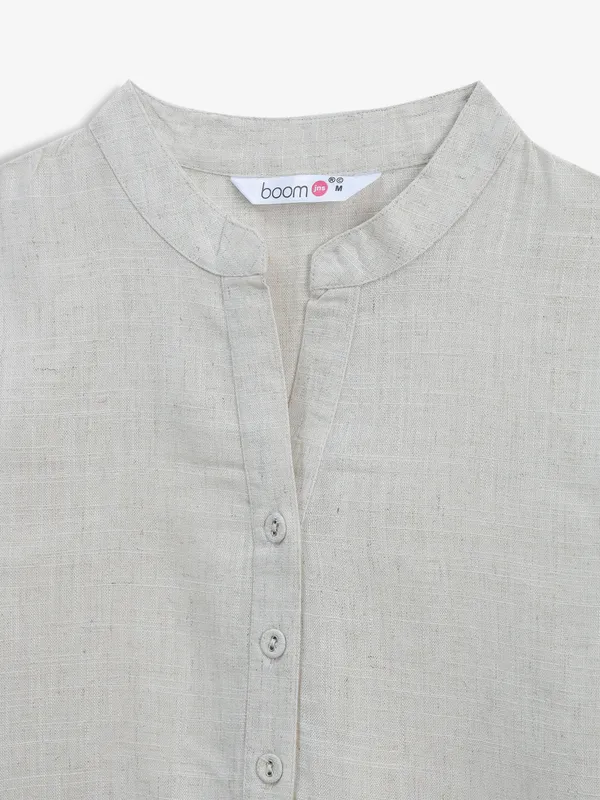 BOOM plain beige cotton top
