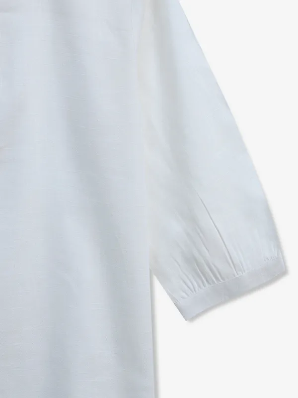 BOOM plain cotton white top