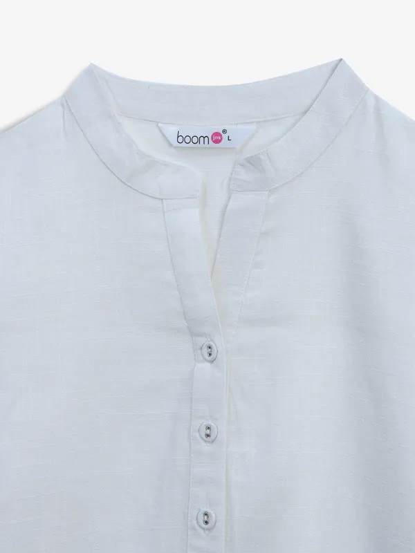 BOOM plain cotton white top