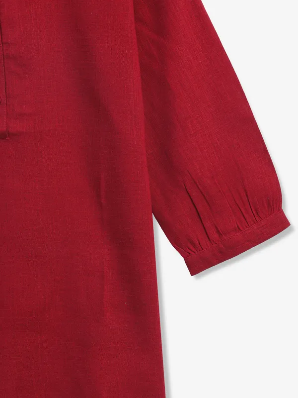 BOOM red plain cotton top