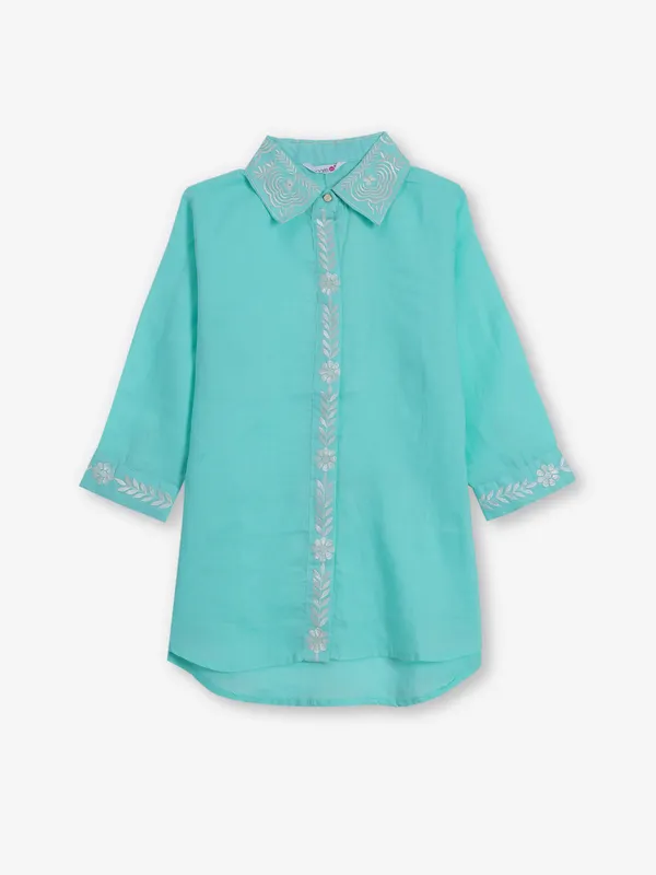 BOOM sky blue linen shirt