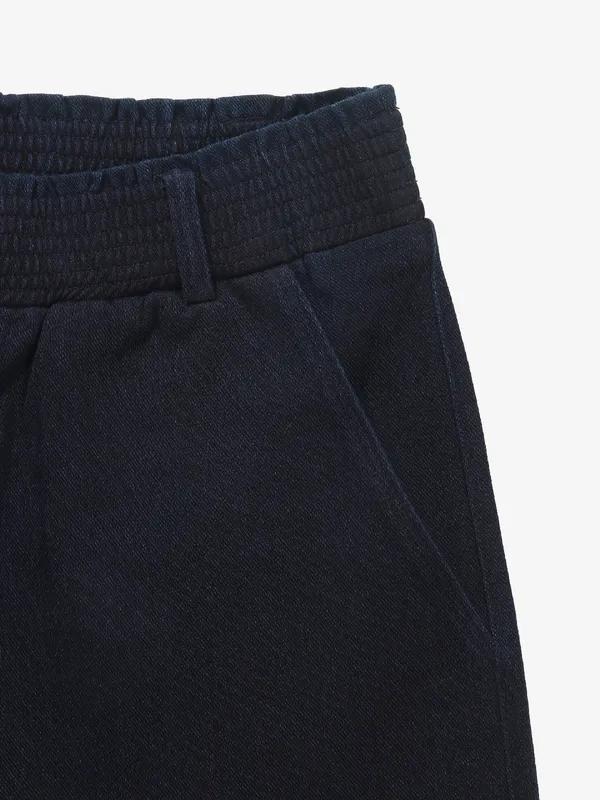 BOOM solid blue denim shorts