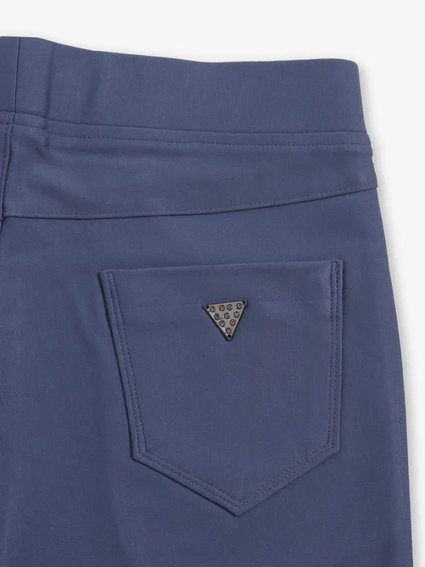 BOOM solid stone blue slim fit jeggings
