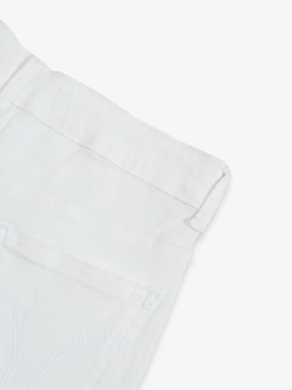 BOOM solid white ankle length jeans
