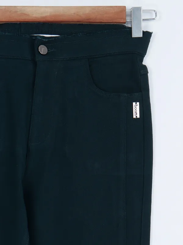 Boom teal blue denim straight jeans