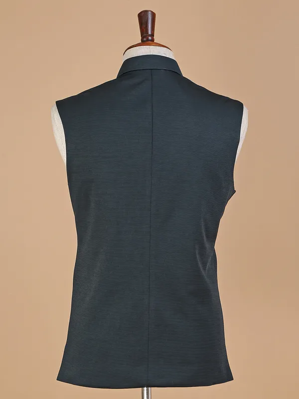 Bottle green rich terry rayon waistcoat