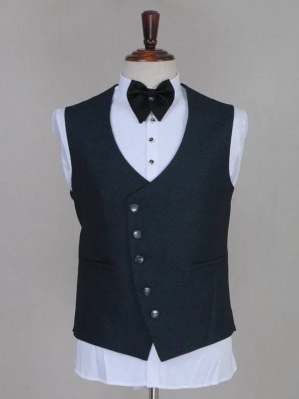 Bottle green terry rayon reception wear coat suit