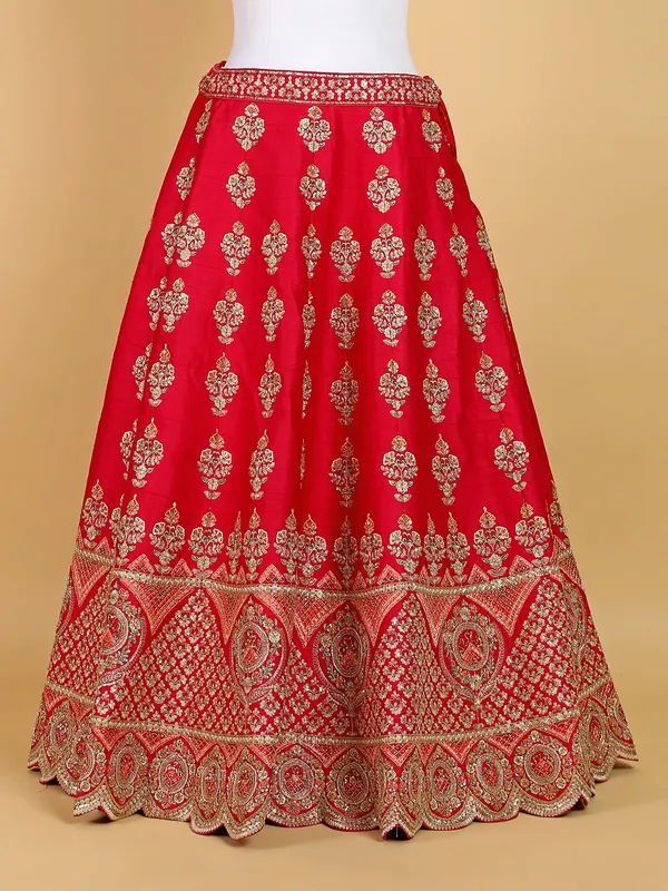 Bridal magenta unstitched lehenga choli