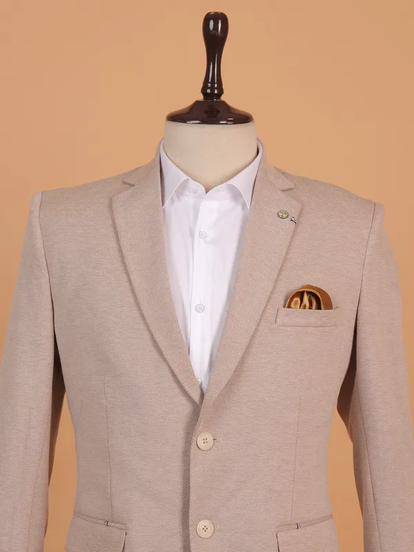 Brige cotton blaxer for men in textured pattern