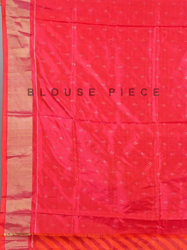 Bright pink printed patola silk saree