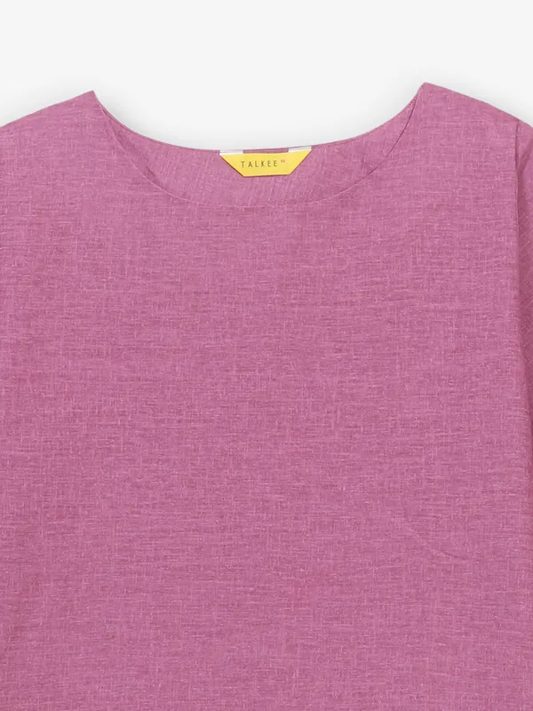 Bright purple cotton silk tunic top
